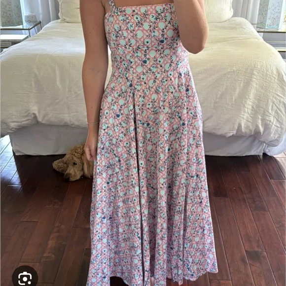 Hill House Margot Dress Pink Basketweave Large - Picture 4 of 11